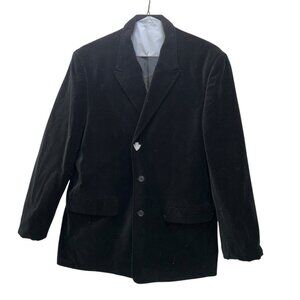 Reunion Menswear classic Black Velvet Blazer Sportscoat M 100% cotton